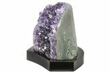 Grape Jelly Amethyst Geode With Wood Base - Uruguay #275681-2